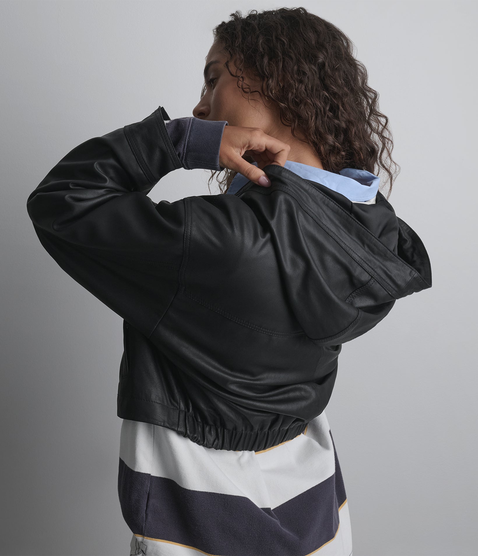 Belle Cropped Lightweight Hooded Jacket