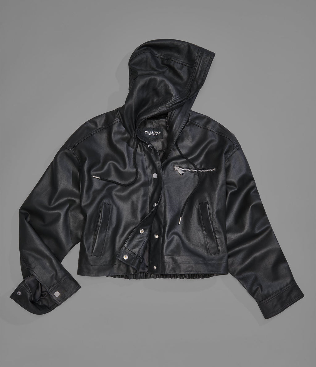 Belle Cropped Lightweight Hooded Jacket