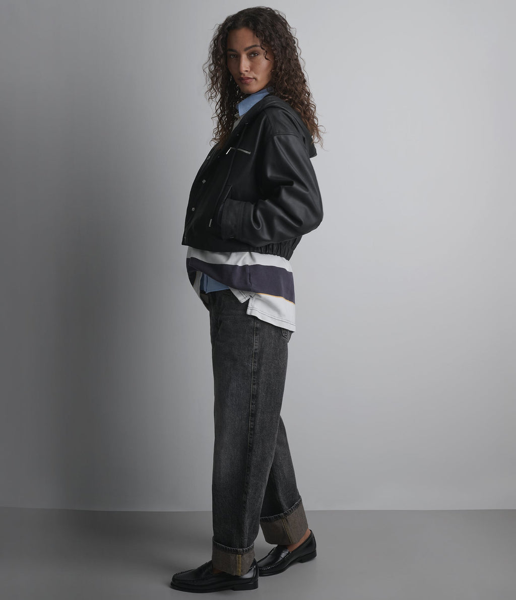 Belle Cropped Lightweight Hooded Jacket