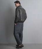 Chris Leather Bomber Jacket