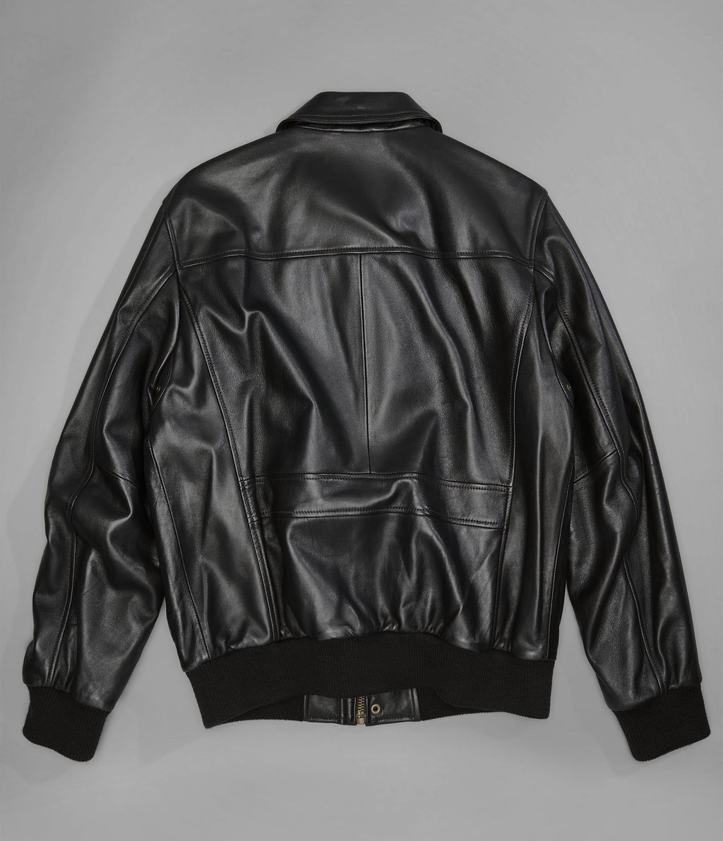 Chris Leather Bomber Jacket