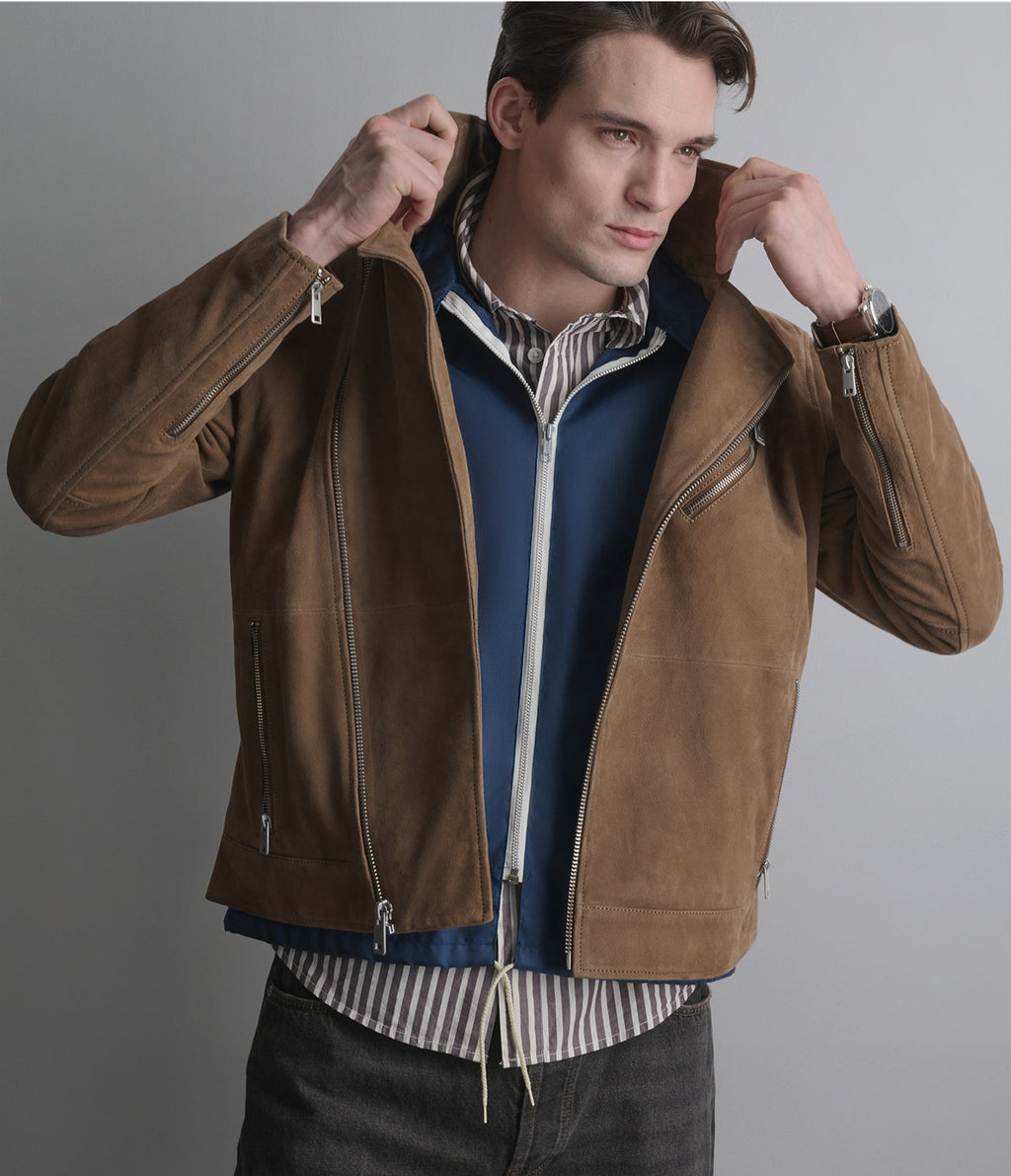 Joss Suede Moto Jacket