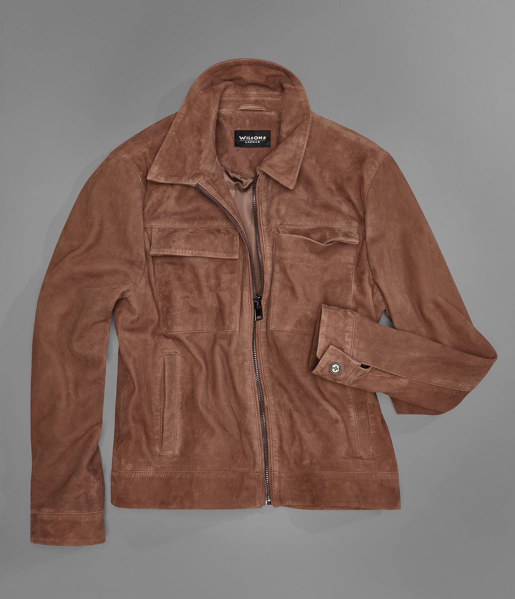 Banks Suede Zip Shirt Jacket