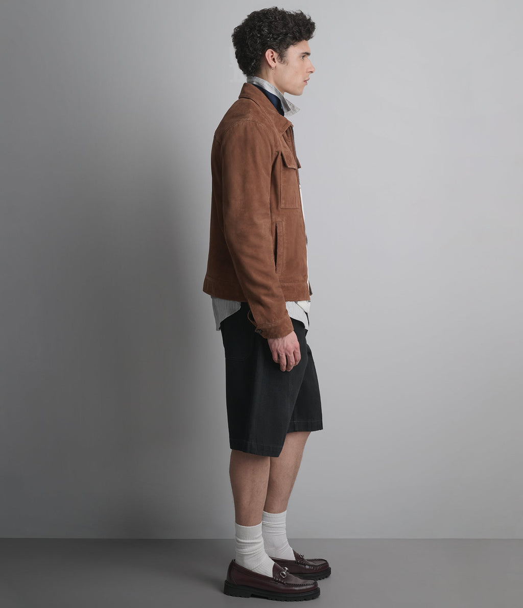 Banks Suede Zip Shirt Jacket