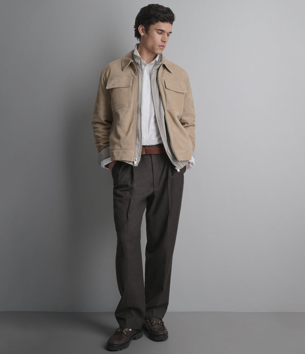 Banks Suede Zip Shirt Jacket