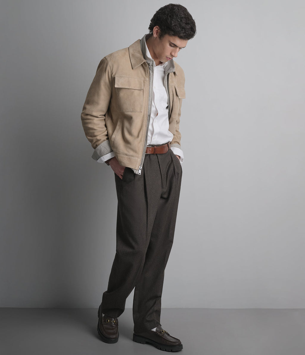 Banks Suede Zip Shirt Jacket