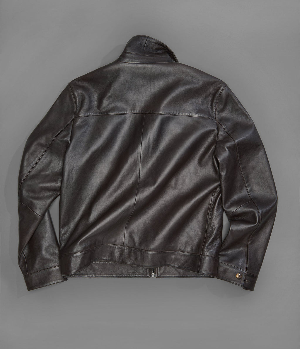 Emerson Leather Zip Shirt Jacket
