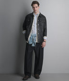 Wren Lightweight Leather Snap Front Shirt Jacket