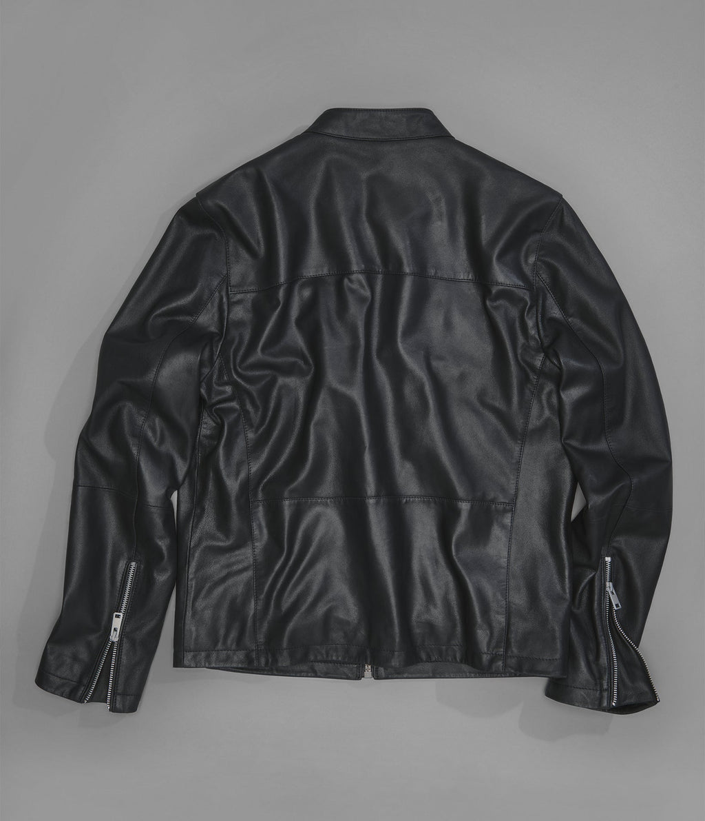 Quinton Lightweight Leather Racer Jacket
