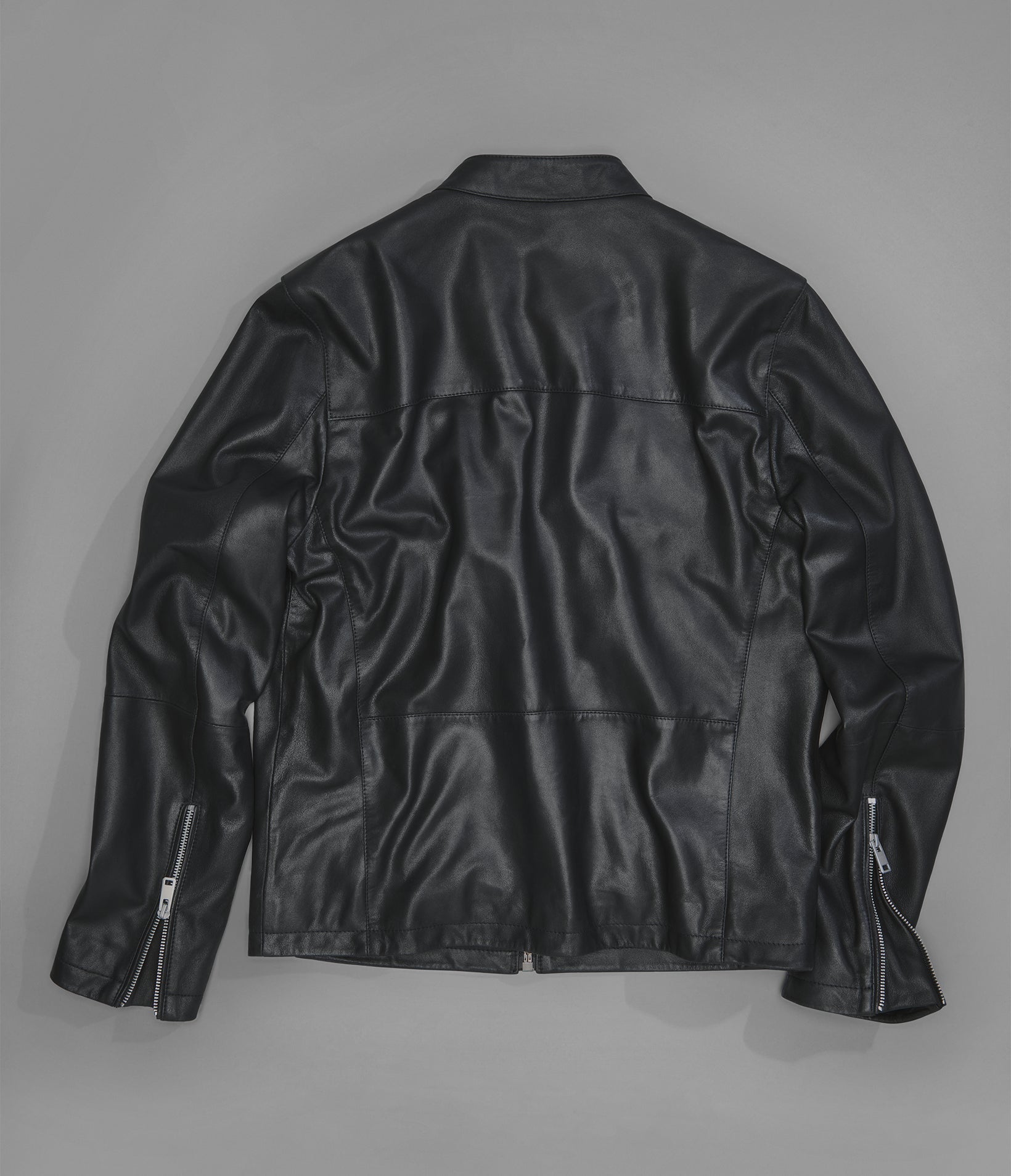 Quinton Lightweight Leather Racer Jacket