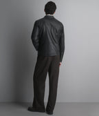 Quinton Lightweight Leather Racer Jacket