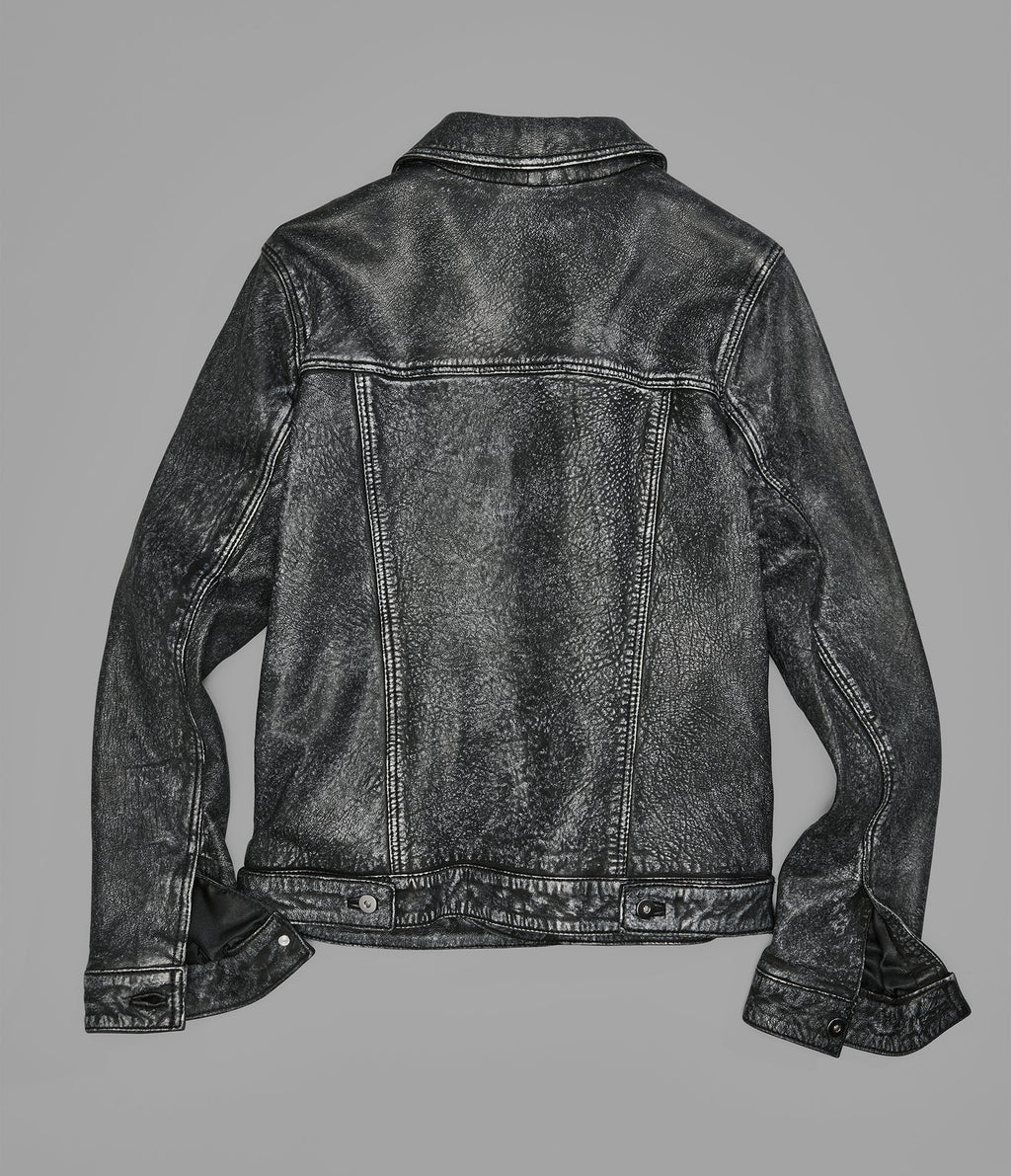 Addison Leather Denim Jacket