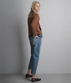 Monty Suede Shirt Collar Zip Jacket