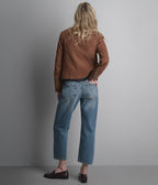 Monty Suede Shirt Collar Zip Jacket