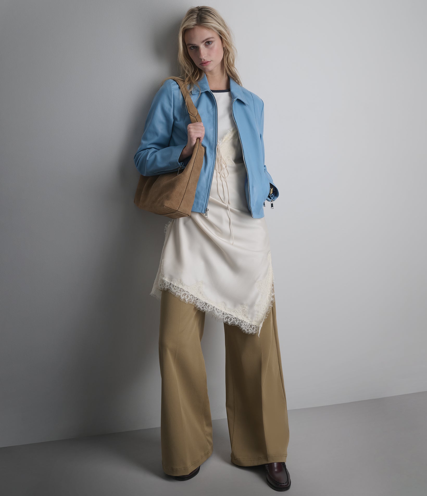 Justine Shirt Collar Zip Jacket