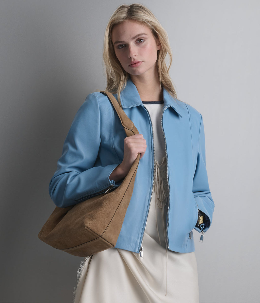 Justine Shirt Collar Zip Jacket