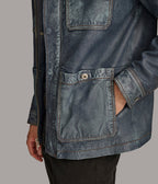 Wesley Leather Denim Chore Jacket