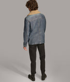Wesley Leather Denim Chore Jacket