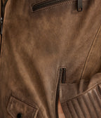 Dom Padded Leather Moto Jacket