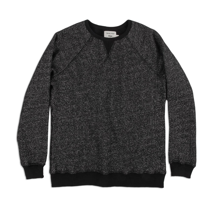 The Women's Apres Crewneck in Salt and Pepper Fleece — Sweater