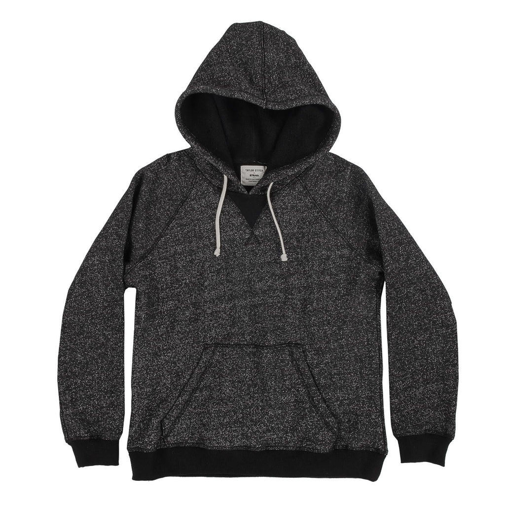 The Women's Apres Hoodie in Salt and Pepper Fleece — Sweater