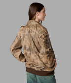 Cassidy Oversized Leather Bomber Jacket