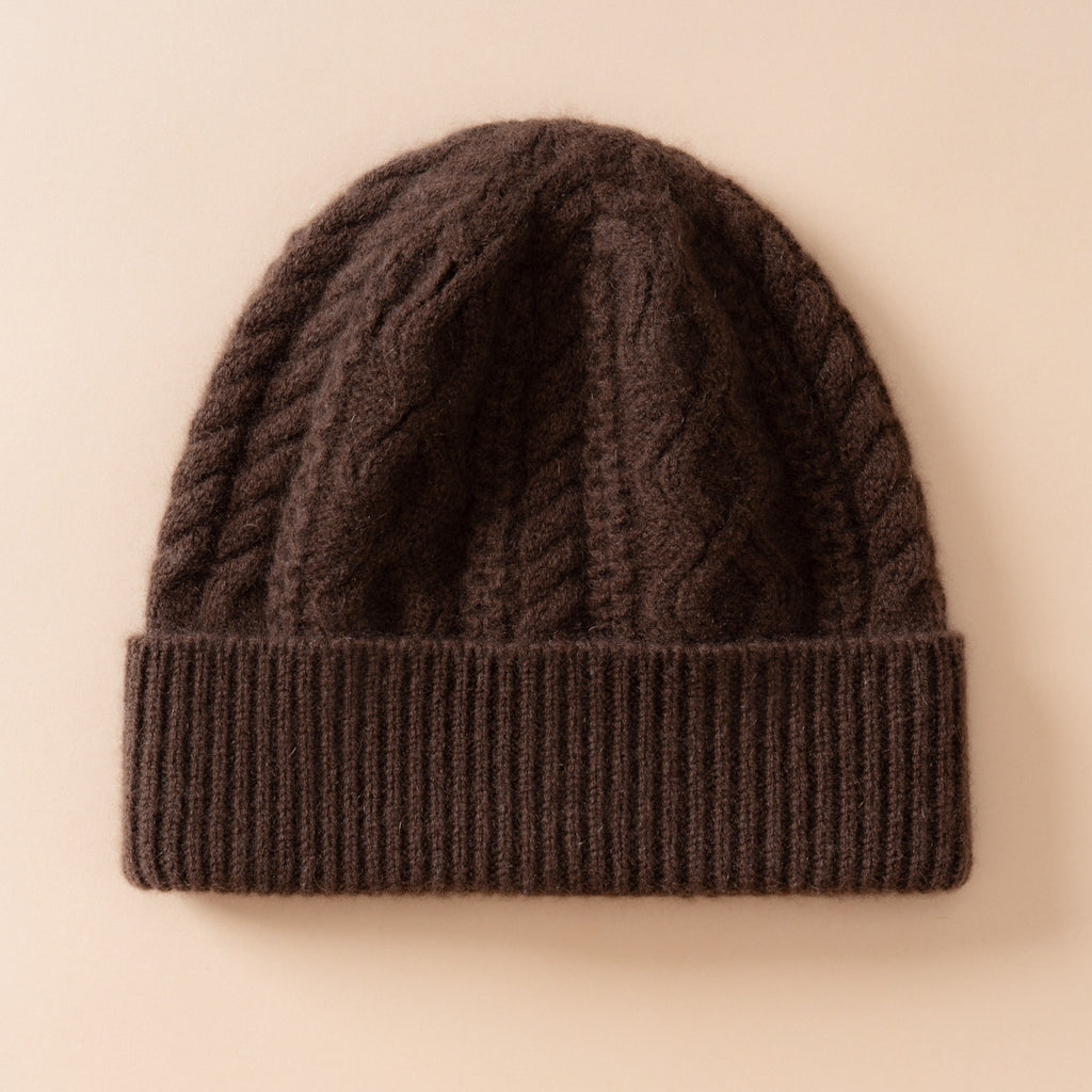 Thick-Knit Cashmere Beanie