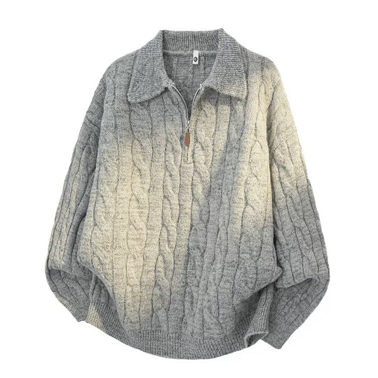 Women's Cable-Knit Quarter-Zip Sweater