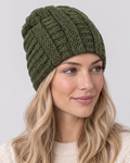 Women's Soft Stretch Knit Beanie — Green — hero — wb-gender-final-191