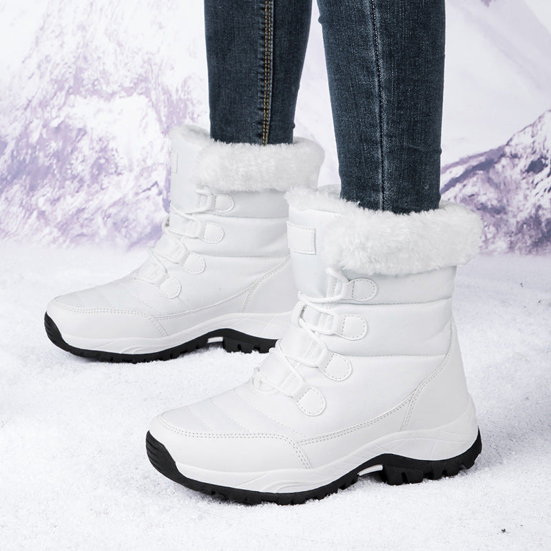 Women's Fleece-Lined Lace-Up Winter Boots