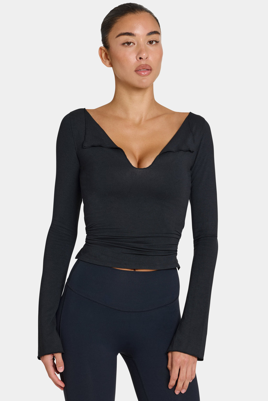 Women's ButterCloud Long-Sleeve Top in Black