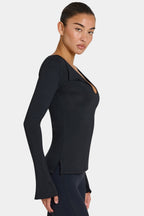 Women's ButterCloud Long-Sleeve Top in Black