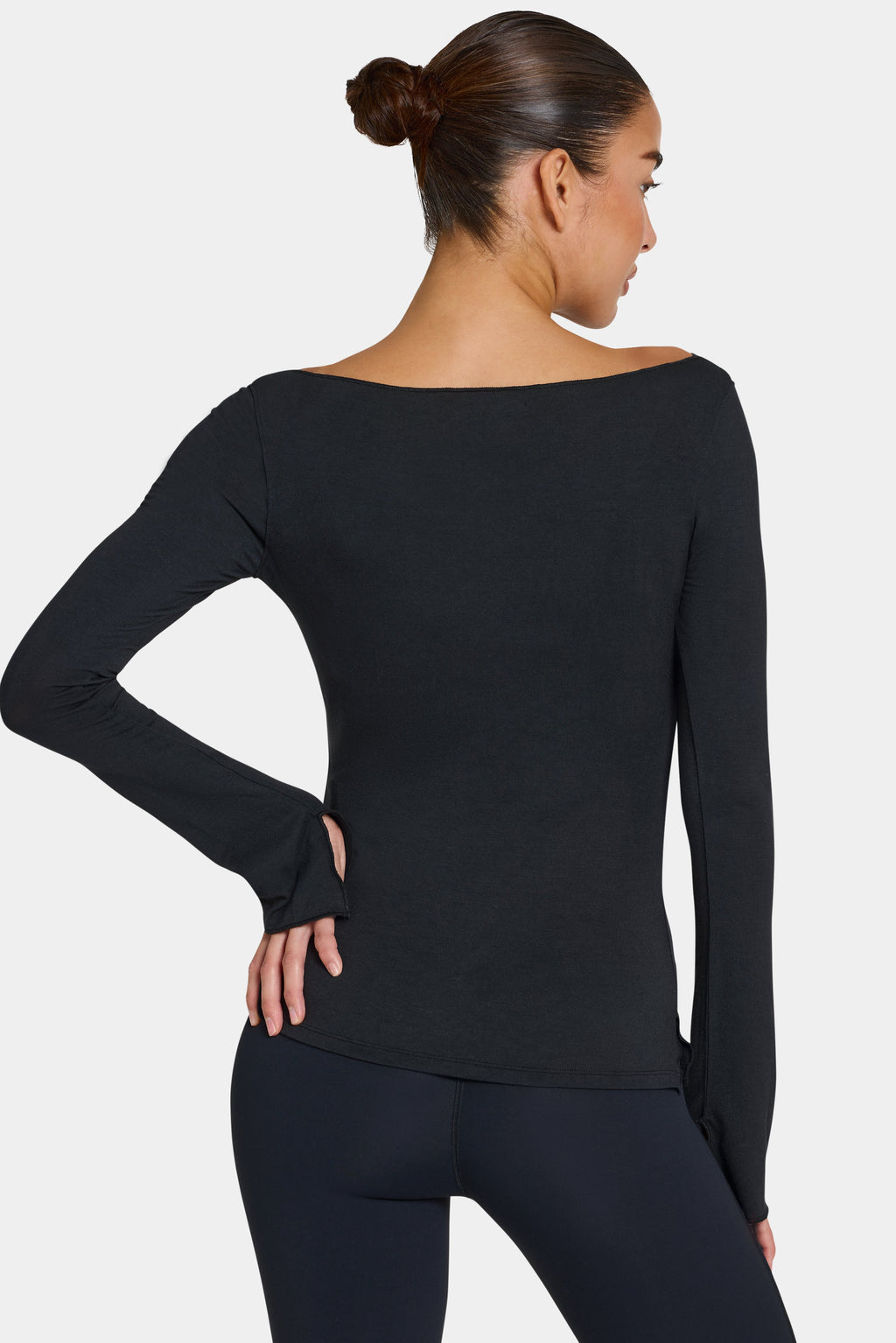 Women's ButterCloud Long-Sleeve Top in Black