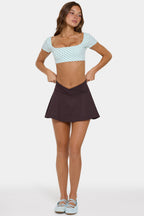 Women's Soft Active Mini Skort in Choc Chip — Skirt