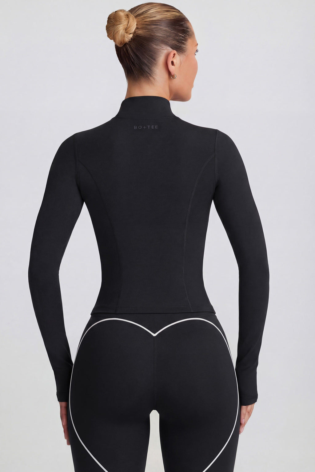 Women's Soft Active Zip-Up Jacket in Black — Activewear