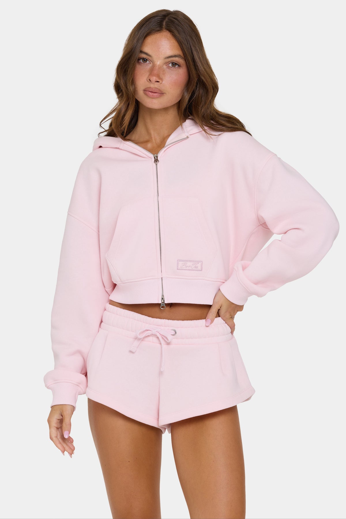 Women's Oversized Zip-Up Hoodie in Sorbet — Sweater