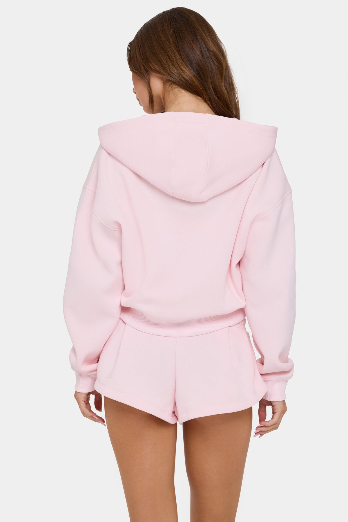 Women's Oversized Zip-Up Hoodie in Sorbet — Sweater