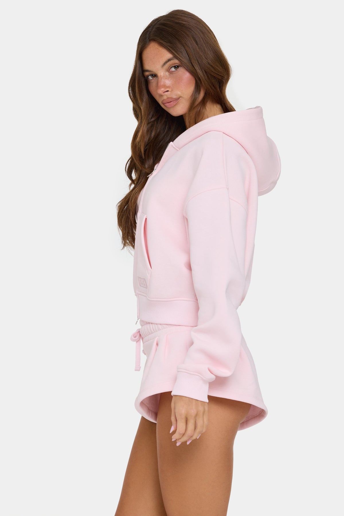Women's Oversized Zip-Up Hoodie in Sorbet — Sweater