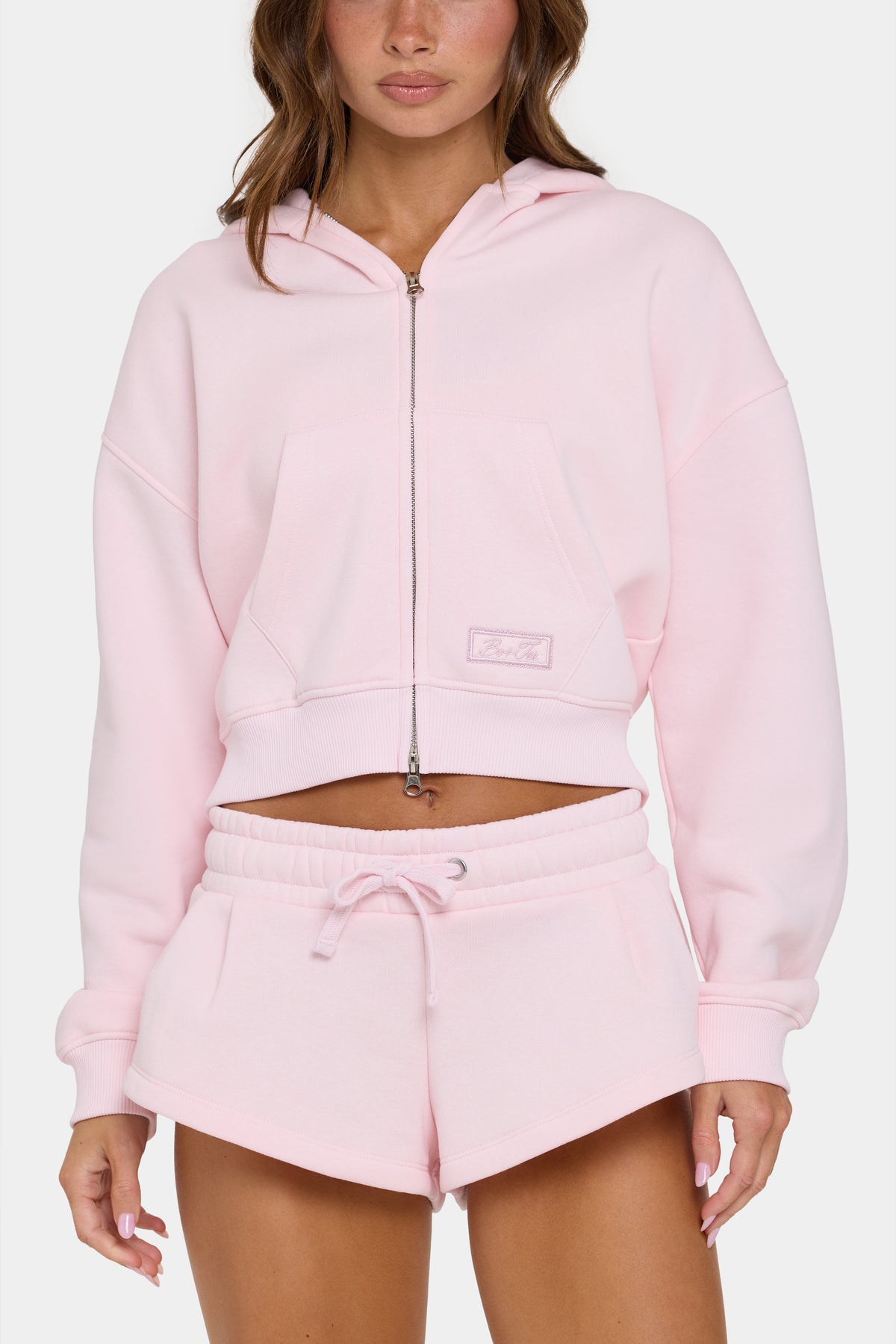 Women's Oversized Zip-Up Hoodie in Sorbet — Sweater