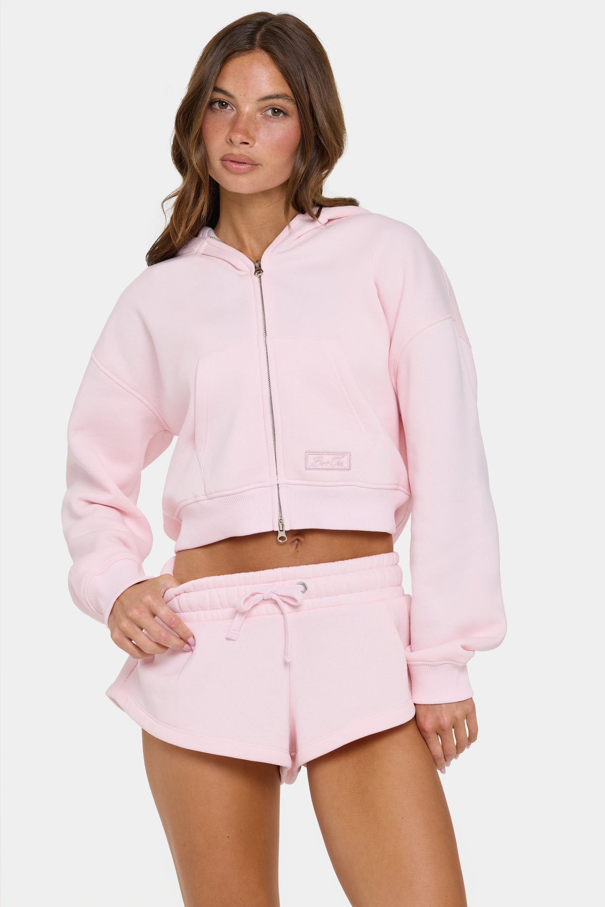 Women's Oversized Zip-Up Hoodie in Sorbet — Sweater
