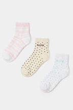 Women's Pilates 3-Pack Socks in Multi