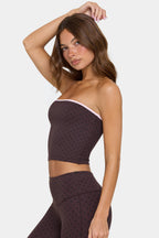 Women's Soft Active Bandeau Top in Choc Chip — Activewear