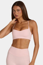 Women's Soft Active Low-Impact Sports Bra in Blush Marl — Activewear
