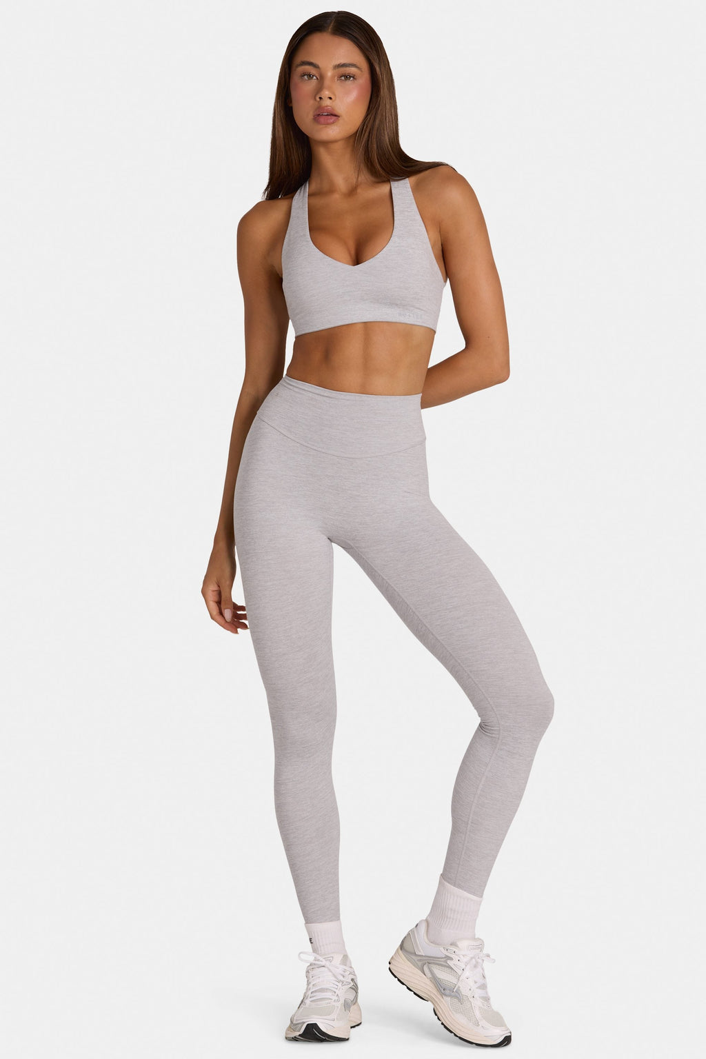 Women's Soft Active Full-Length Leggings in Grey Marl — Activewear