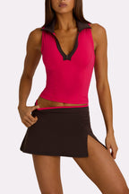 Women's Soft Active Mini Skort in Truffle — Skirt