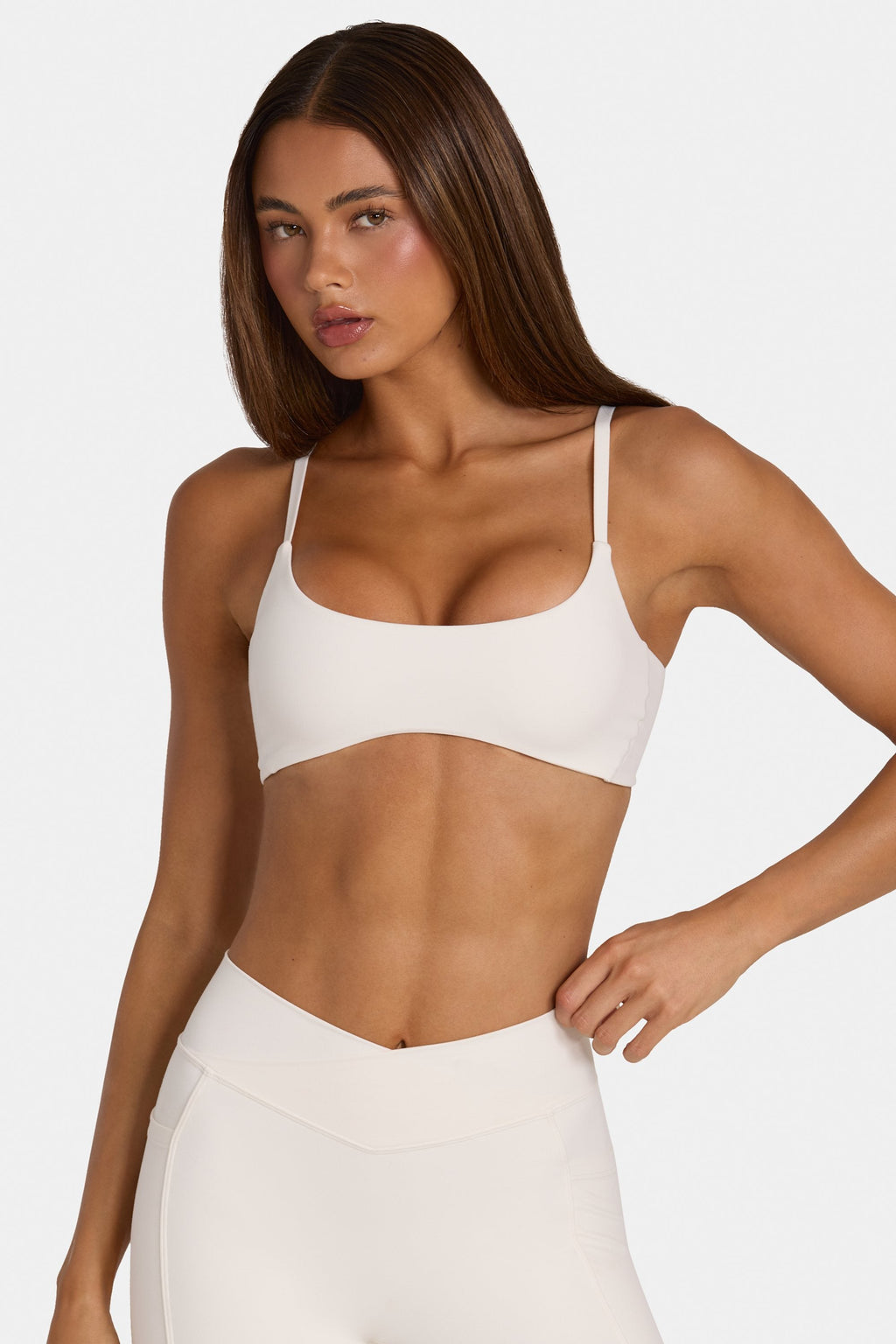 Women's Soft Active Low-Impact Sports Bra in Coconut — Activewear
