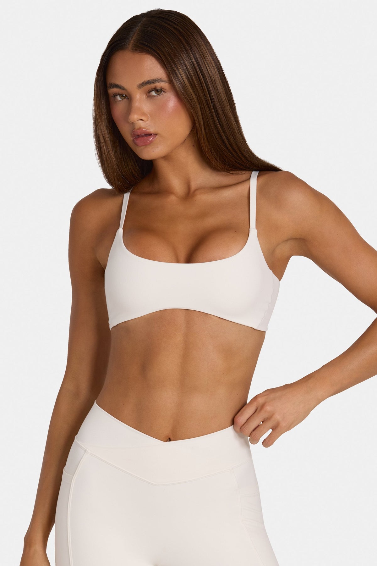 Women's Soft Active Low-Impact Sports Bra in Coconut — Activewear