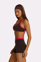Women's Soft Active Wrap Waist Shorts in Truffle
