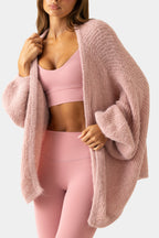 Women's Soft Knit Cardigan in Soft Pink — Sweater