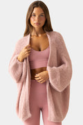 Women's Soft Knit Cardigan in Soft Pink — Sweater